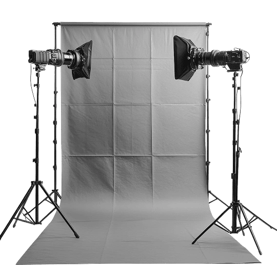 Professional photography studio lighting setup