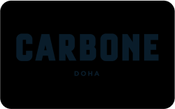 The "CARBONE DOHA" logo in dark blue