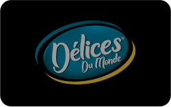 A "D茅lices Du Monde" logo on black