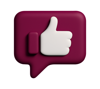 A2Z Media thumbs up icon for client satisfaction