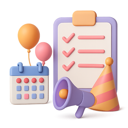 Event Planning 3d png without