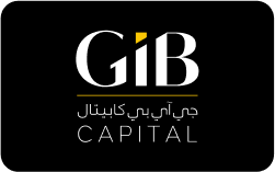 GIB Capital logo with Arabic text on black background