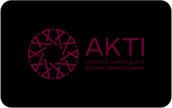 AKTI Takaful Insurance logo with maroon design