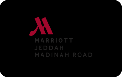 Marriott Jeddah Madinah Road logo in red and black