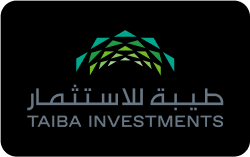 A Taiba Investments logo on black