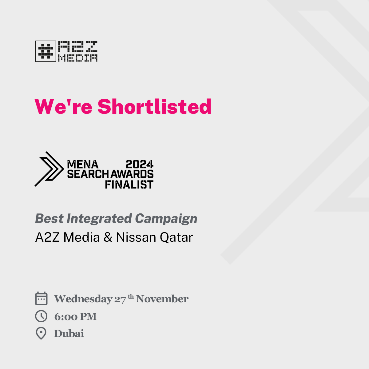 A2Z Media X MENA Search Awards 2024